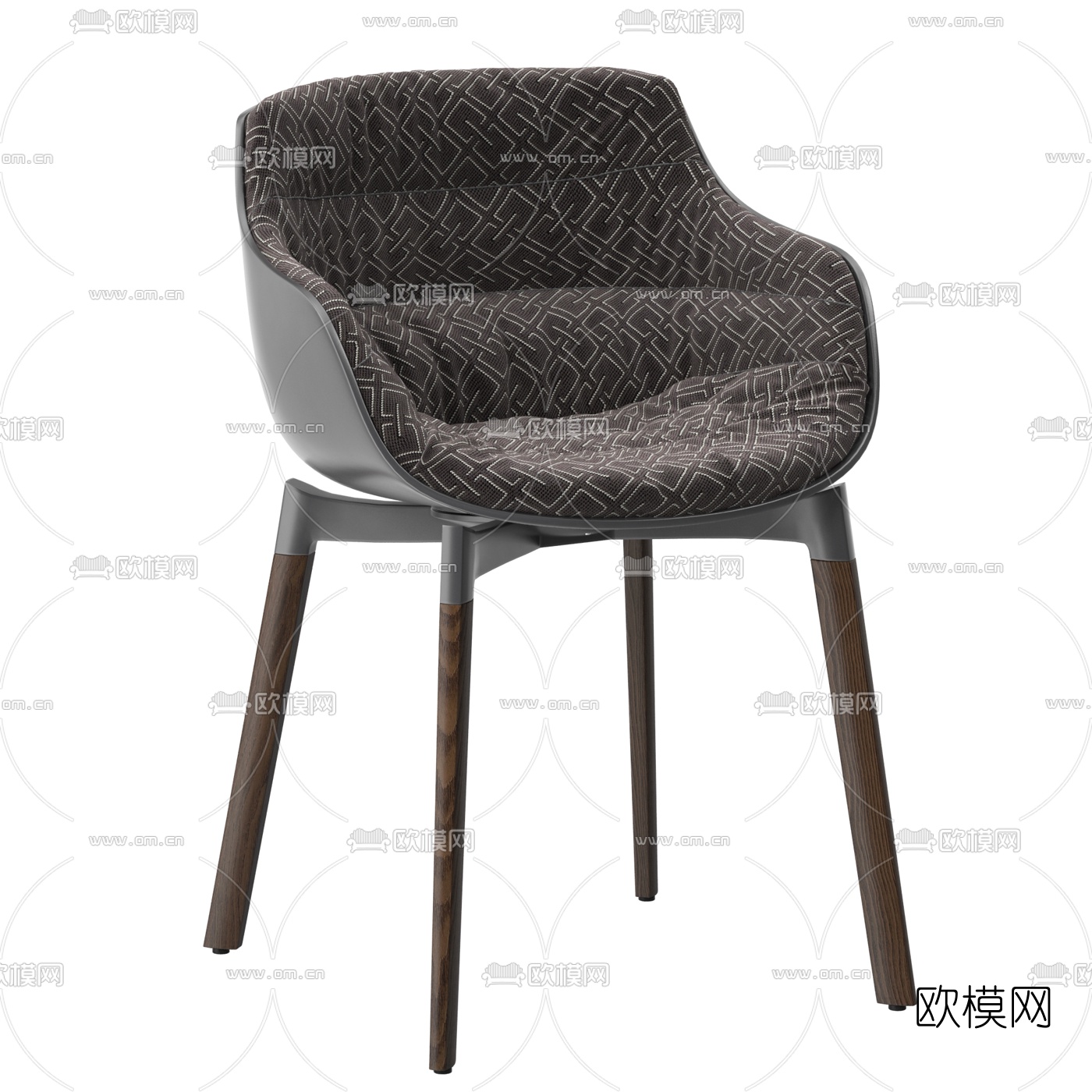 现代布艺休闲椅3d模型