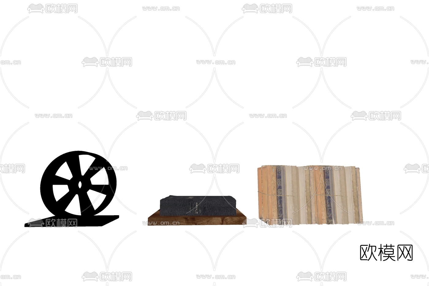 现代装饰品免费su模型下载