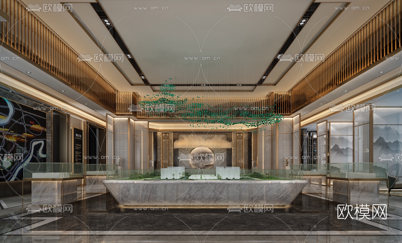 现代售楼处3d模型