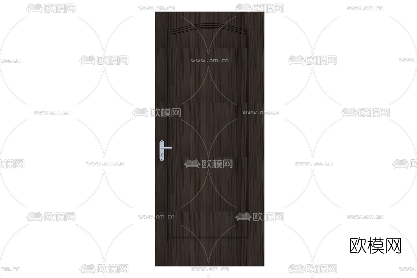 新中式平开门免费su模型下载