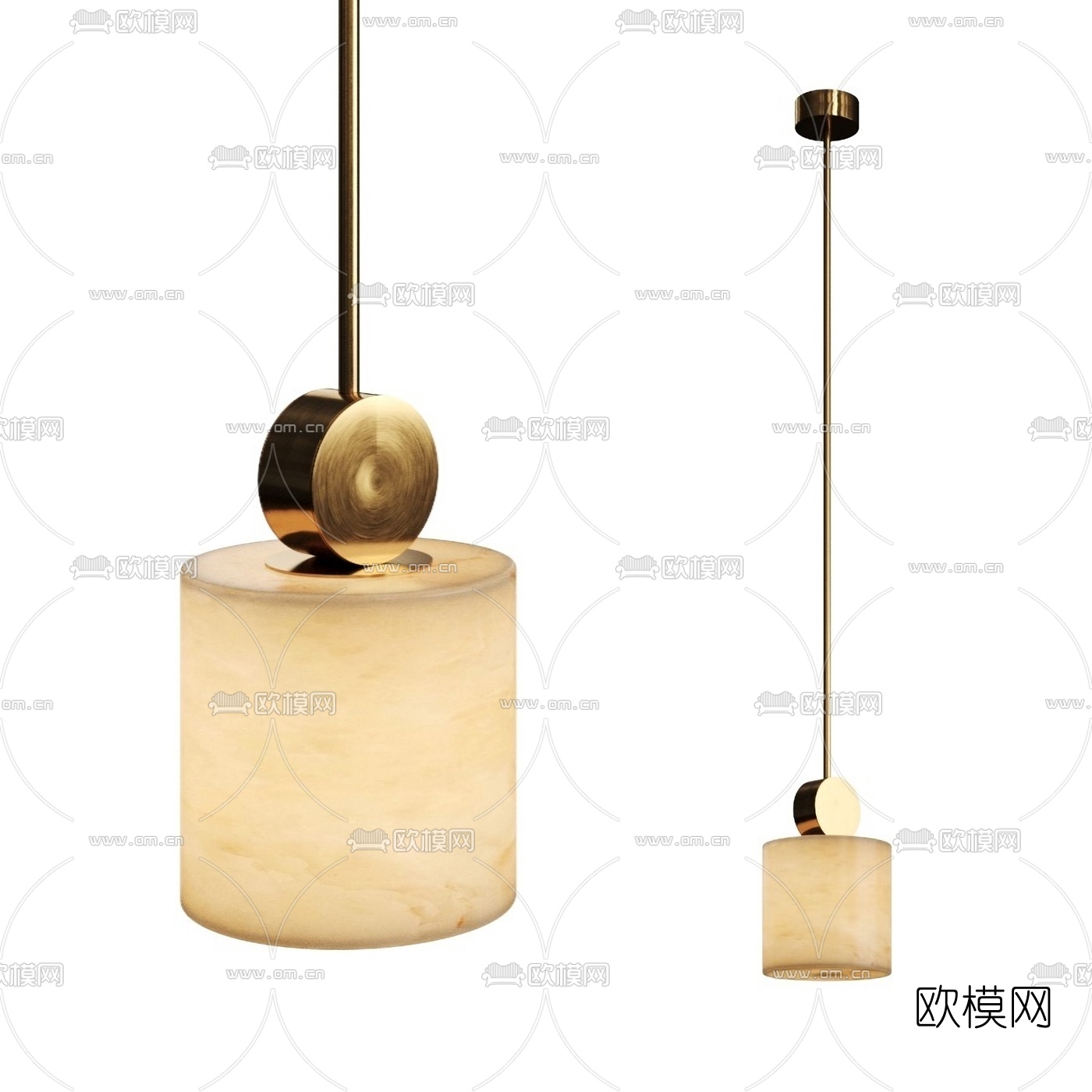 现代金属小吊灯3d模型
