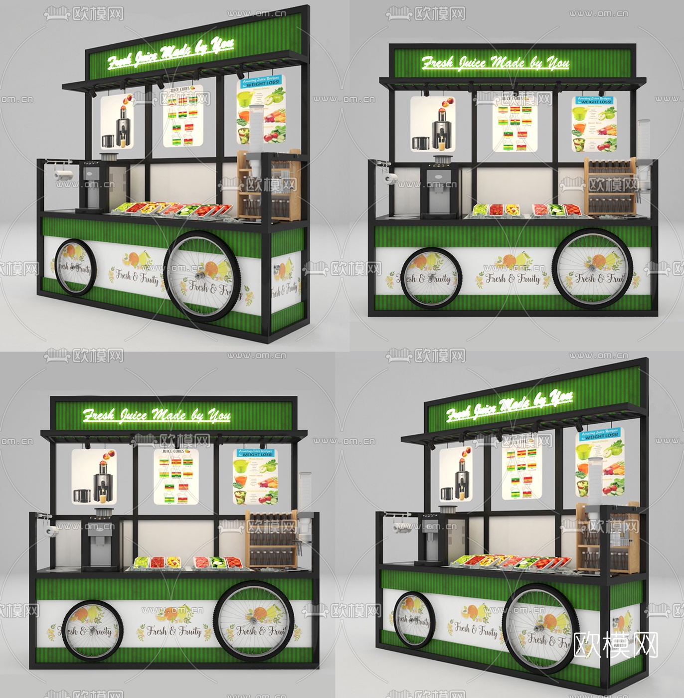 现代移动售卖车3d模型下载