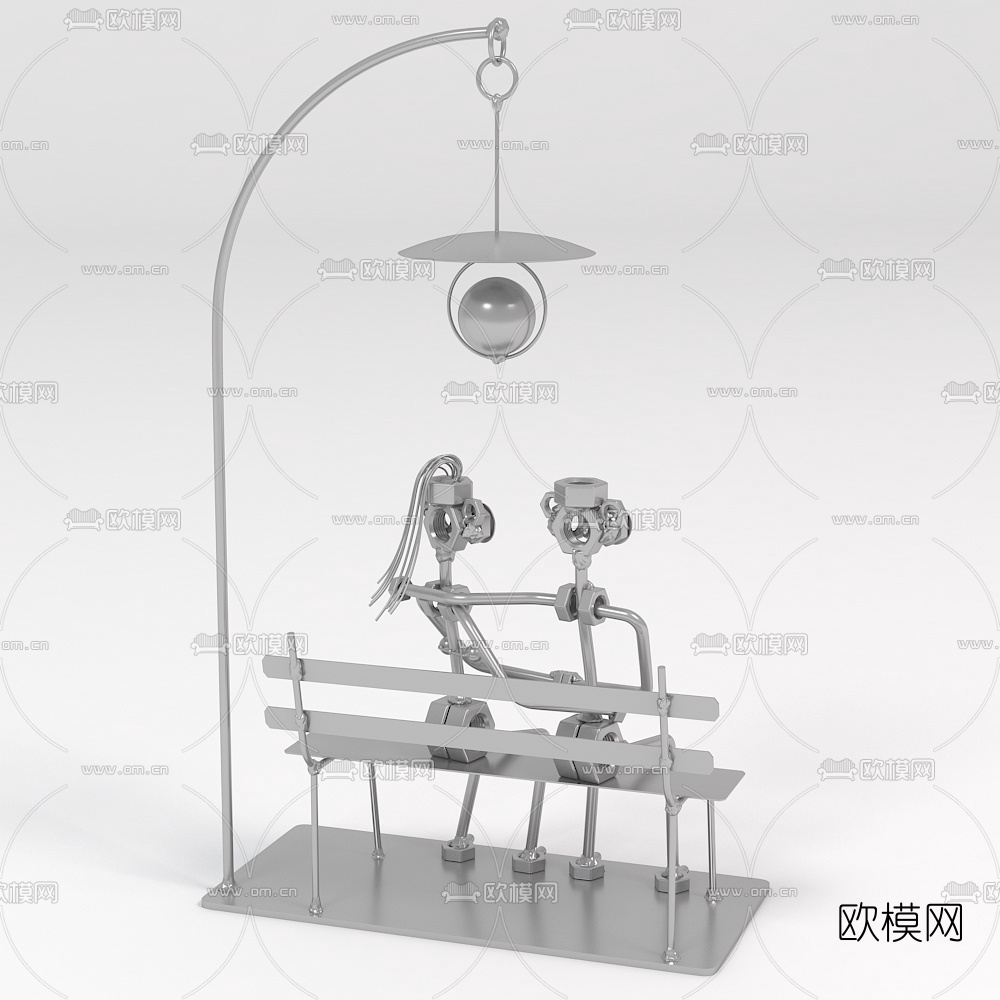 现代铁艺饰品摆件免费3d模型