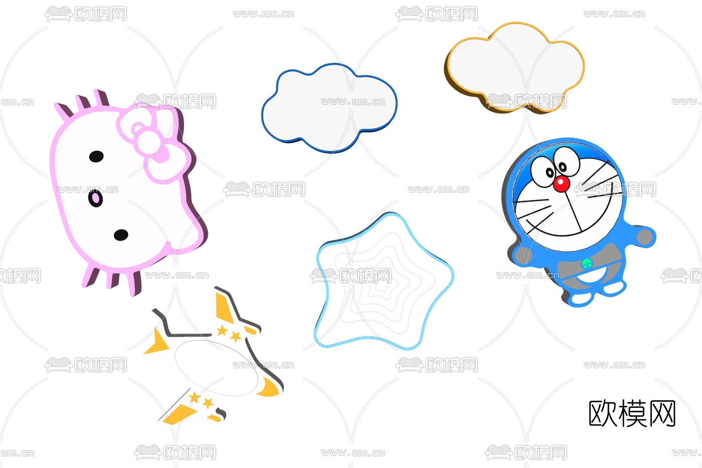 现代儿童壁灯免费su模型下载