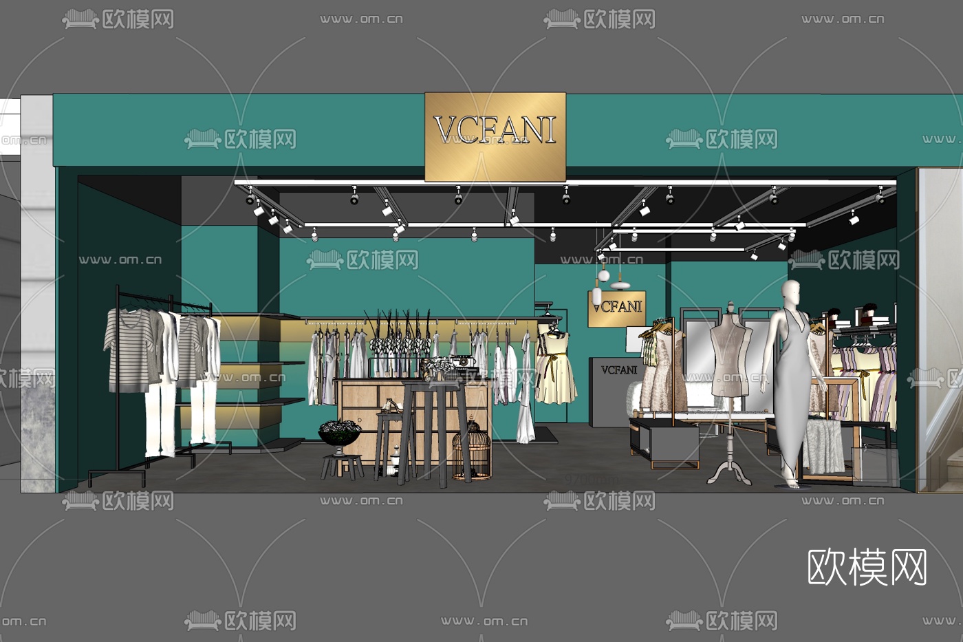 现代服饰专卖店免费su模型下载