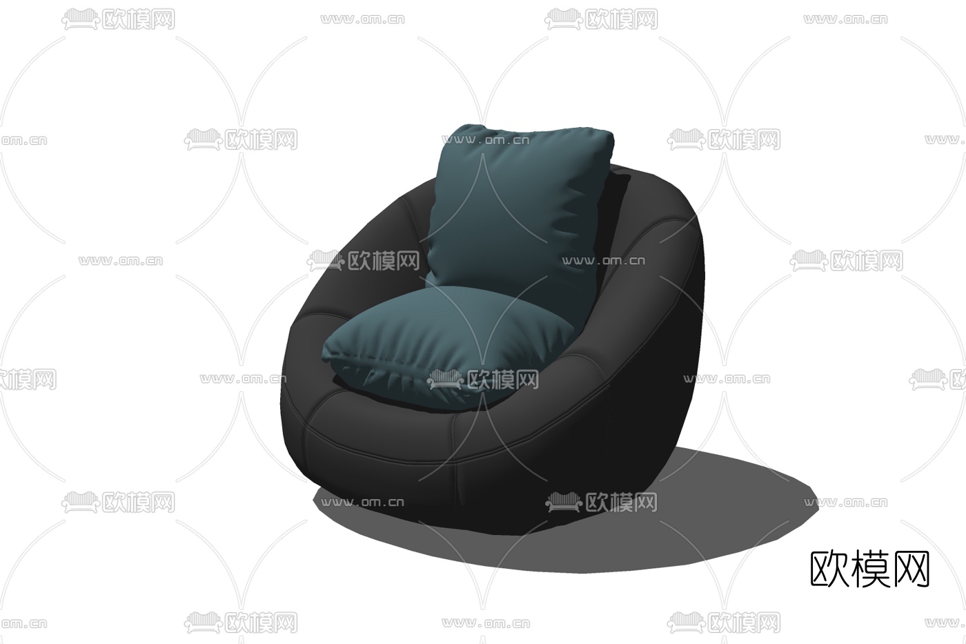 现代懒人沙发su模型下载