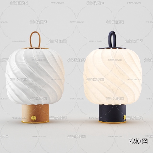 新中式简易台灯3d模型