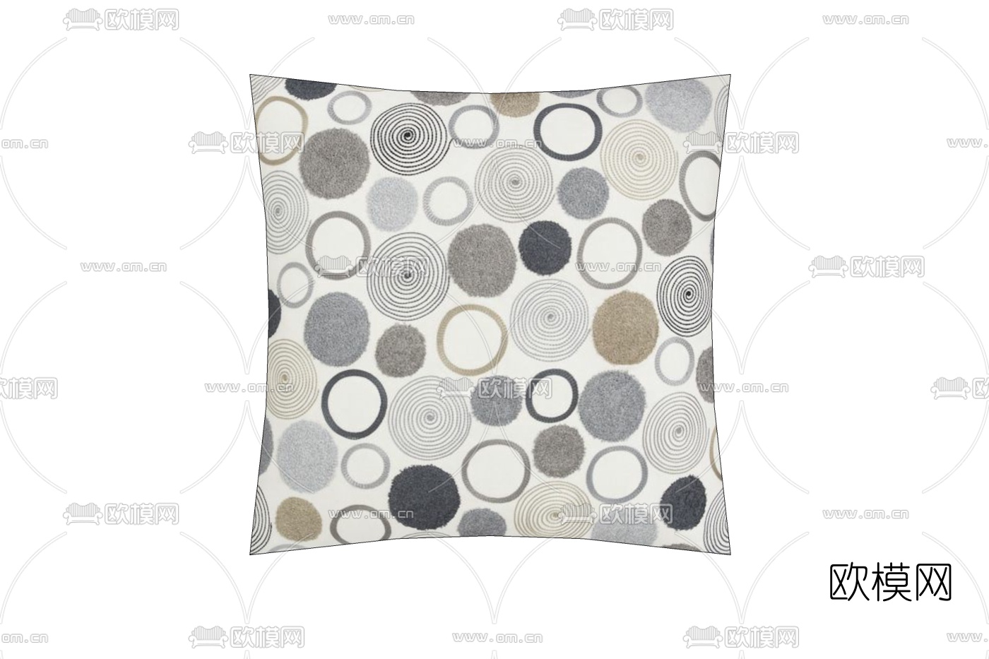 现代布艺蚊香抱枕免费su模型下载