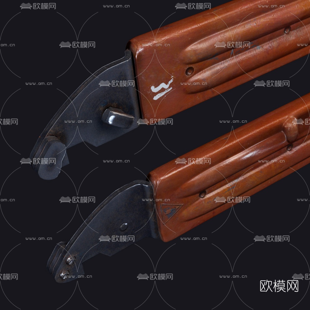 现代军用刺刀3d模型