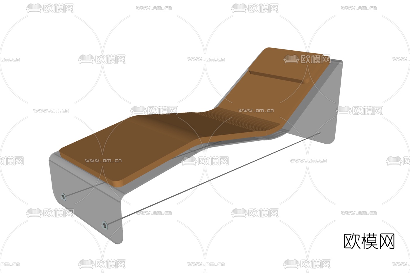 现代布艺休闲躺椅免费su模型下载