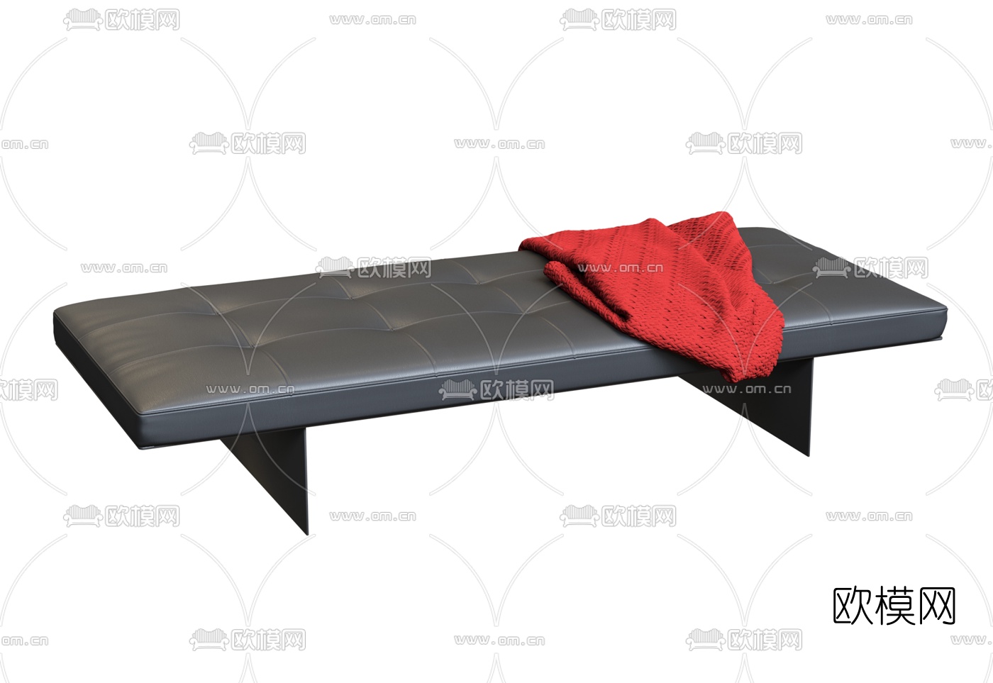 现代皮革脚踏3d模型下载