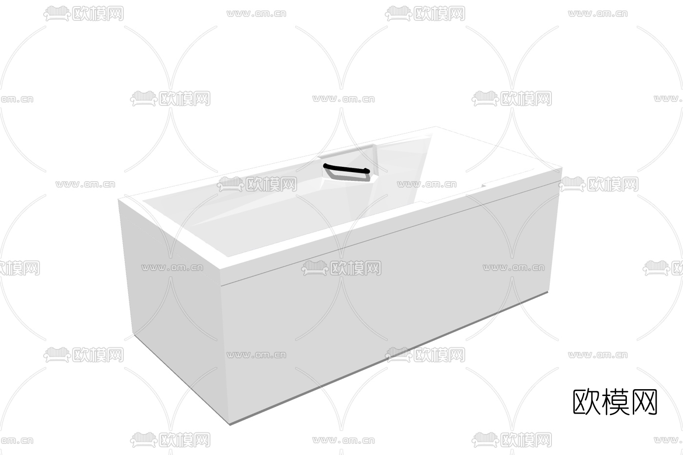 现代浴缸免费su模型下载