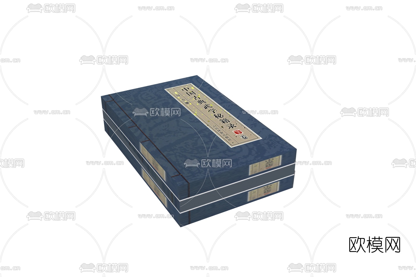 现代书籍组合免费su模型下载