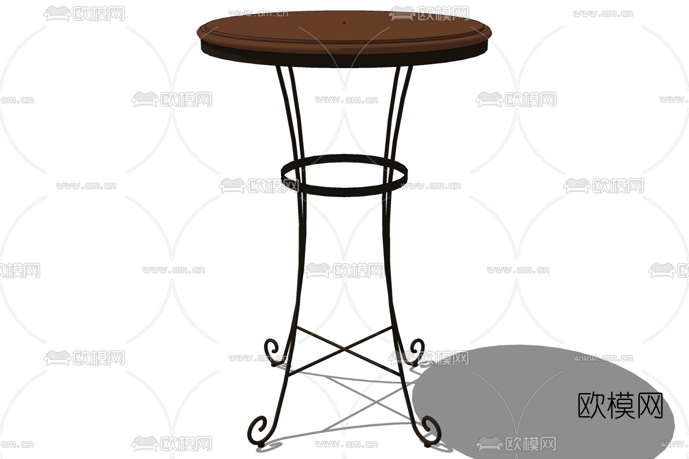 简欧圆几免费su模型