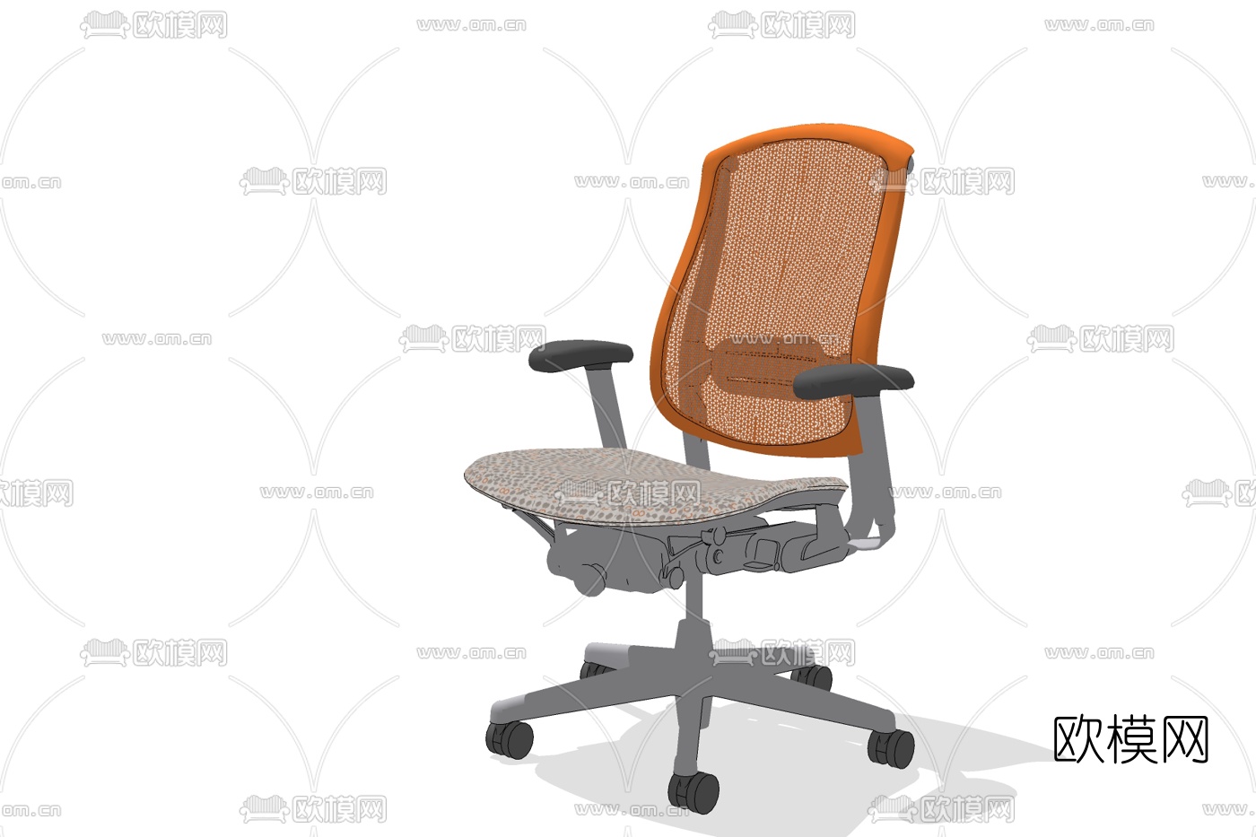现代布艺办公椅免费su模型下载