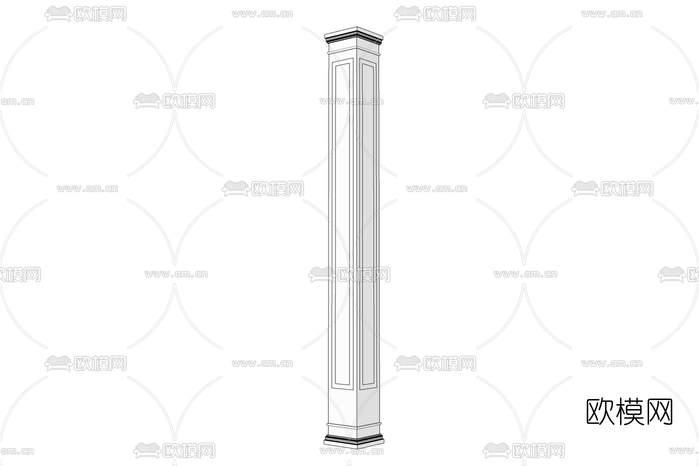 欧式石膏罗马柱免费su模型下载