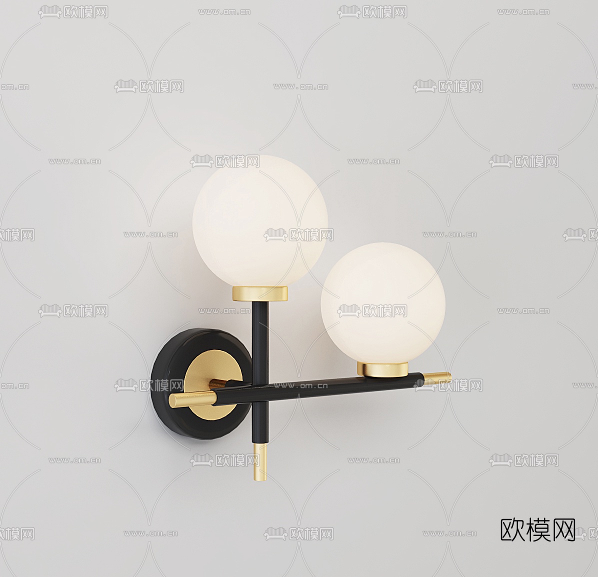现代金属壁灯3d模型