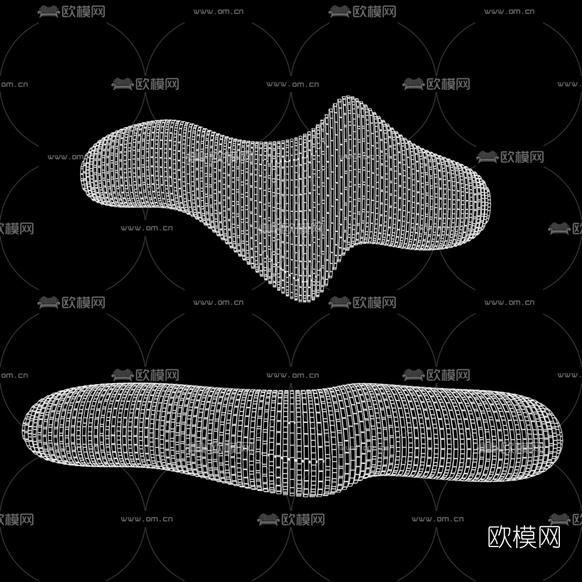 现代异形公用椅免费3d模型下载(渲染图2)