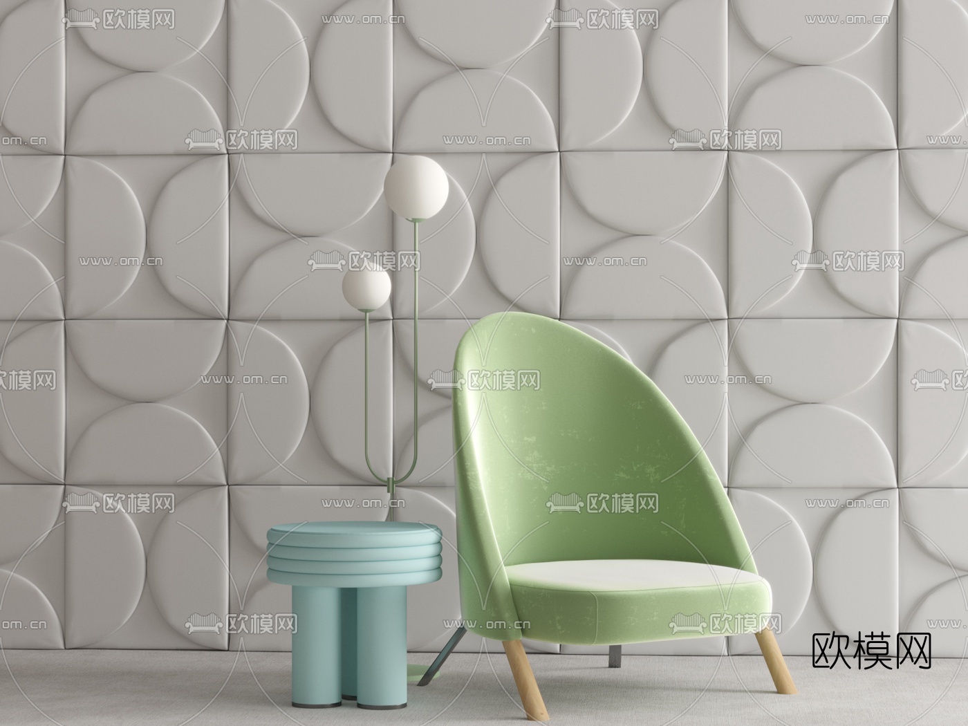 北欧儿童休闲椅3d模型下载