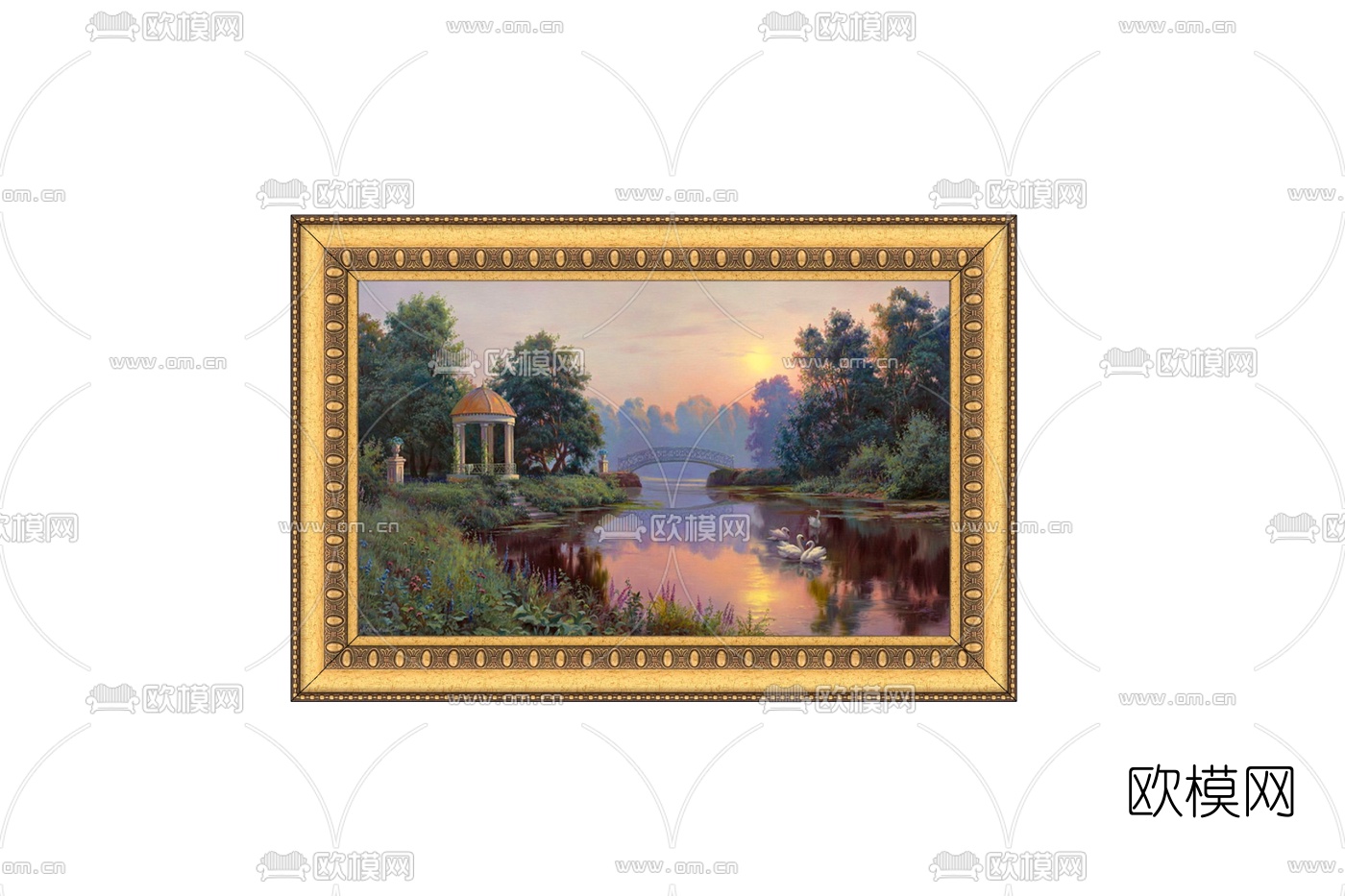 欧式风景装饰画免费su模型下载