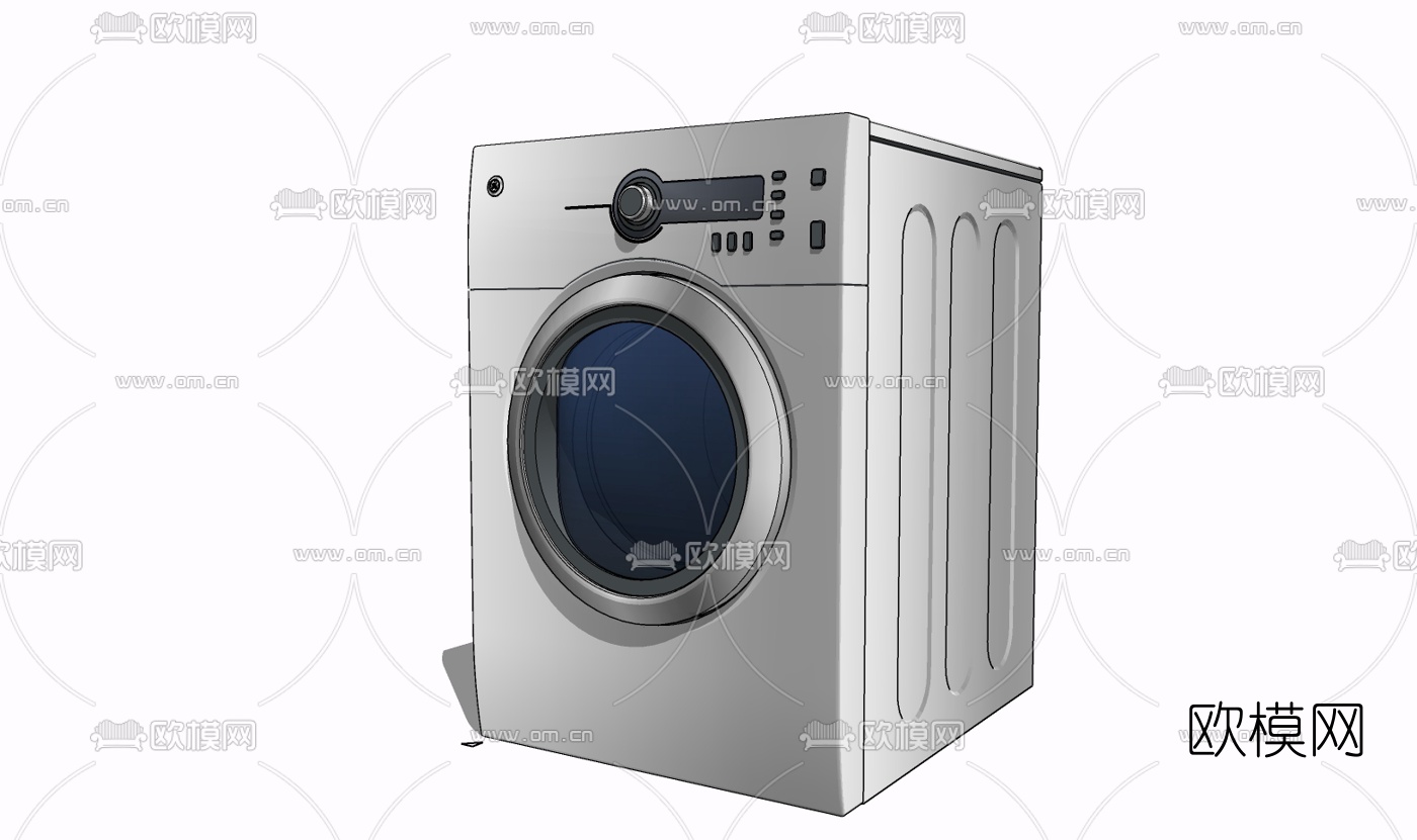 现代洗衣机免费su模型下载