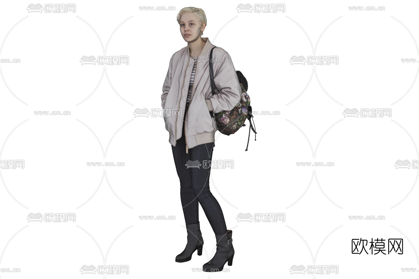 现代人物免费su模型下载