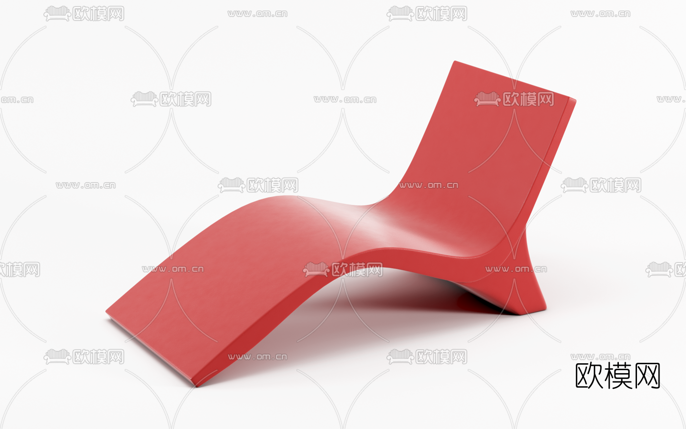 现代户外躺椅3d模型