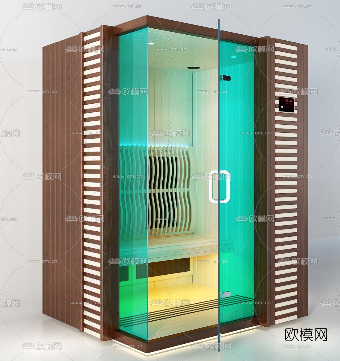 现代桑拿房干蒸房3d模型下载（渲染图3）