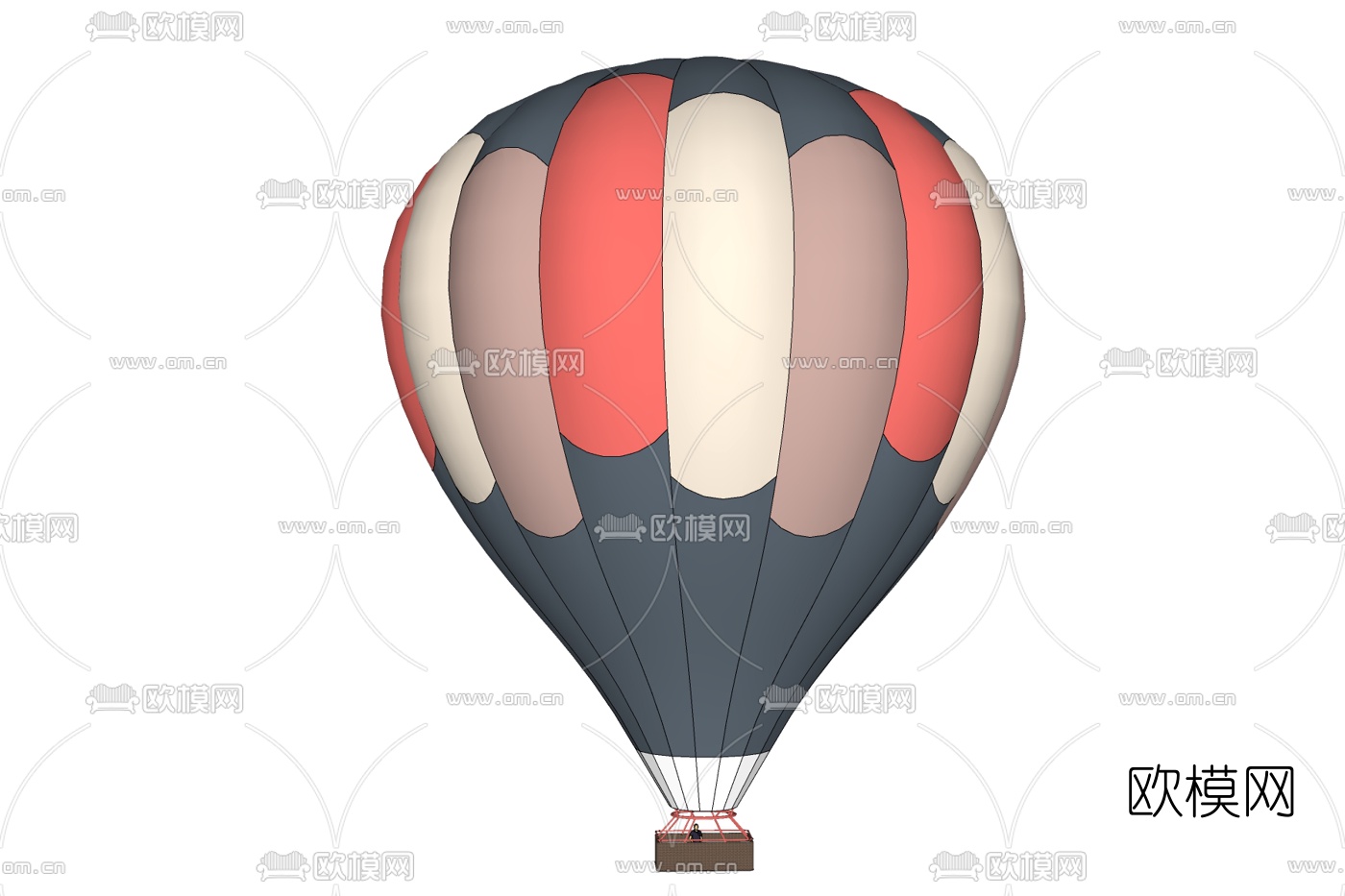 现代热气球免费su模型下载