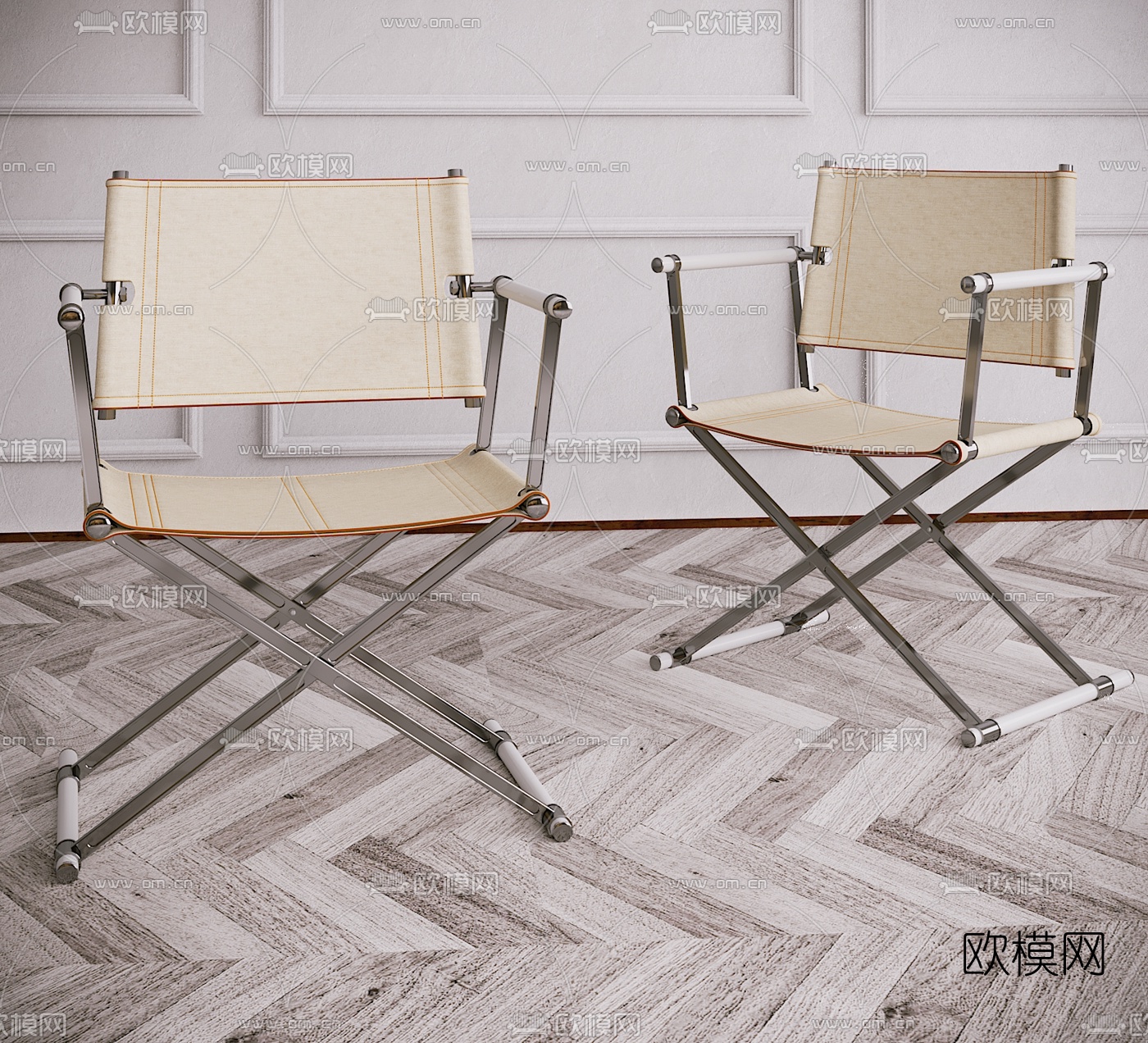 现代折叠户外椅3d模型下载