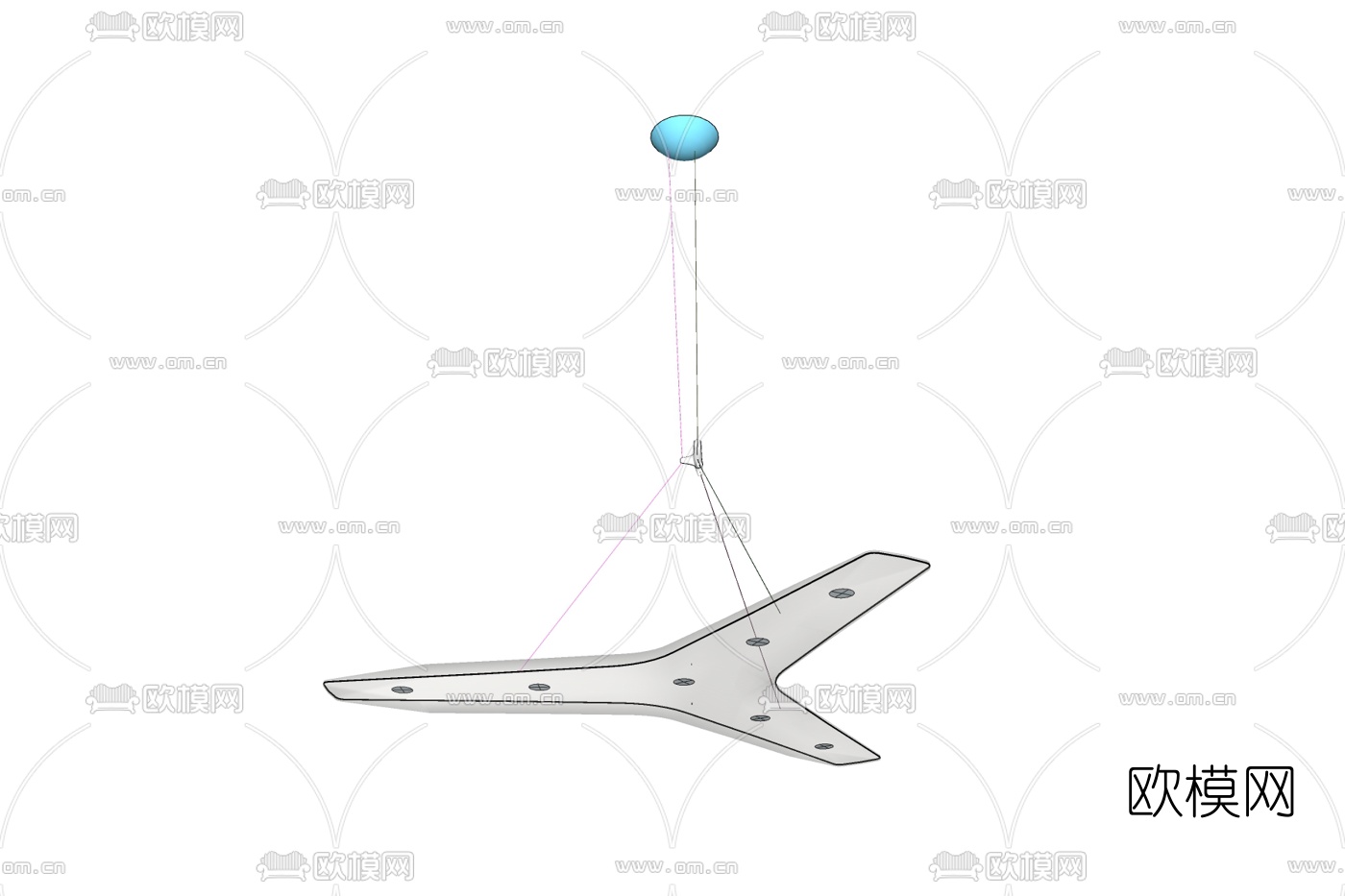 现代剪刀儿童灯免费su模型下载
