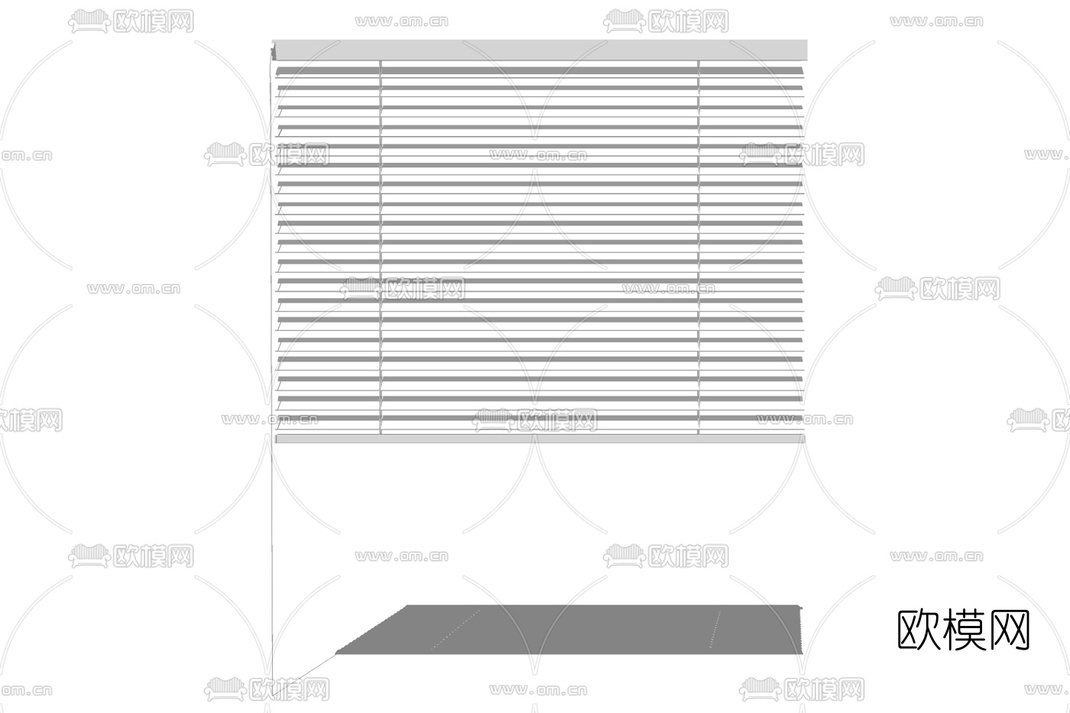 现代百叶帘免费su模型下载_ID10183507_sketchup模型下载-欧模网