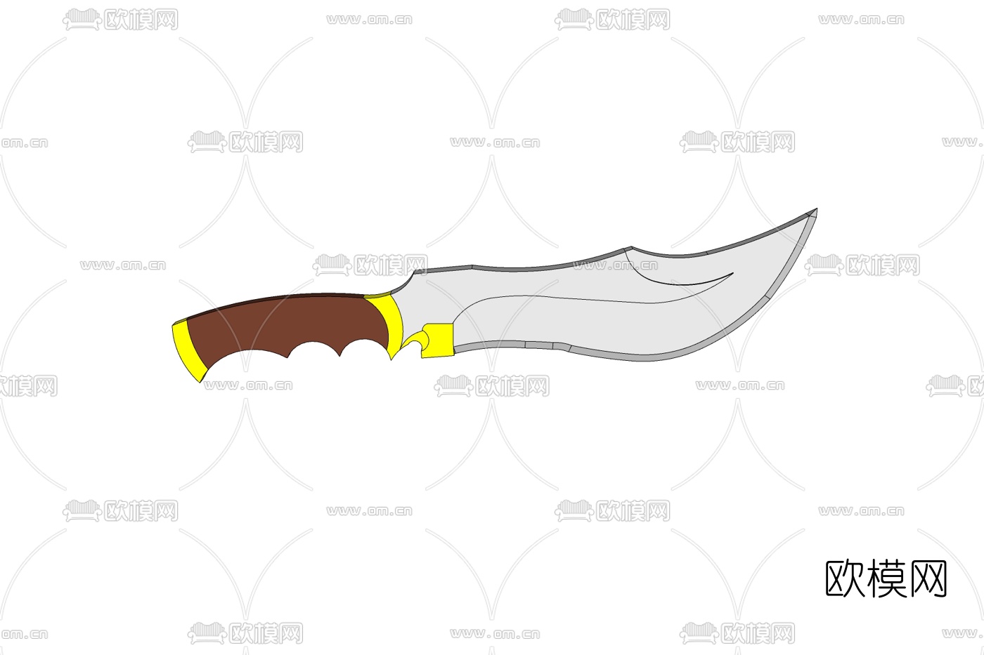 现代金属匕首免费su模型下载