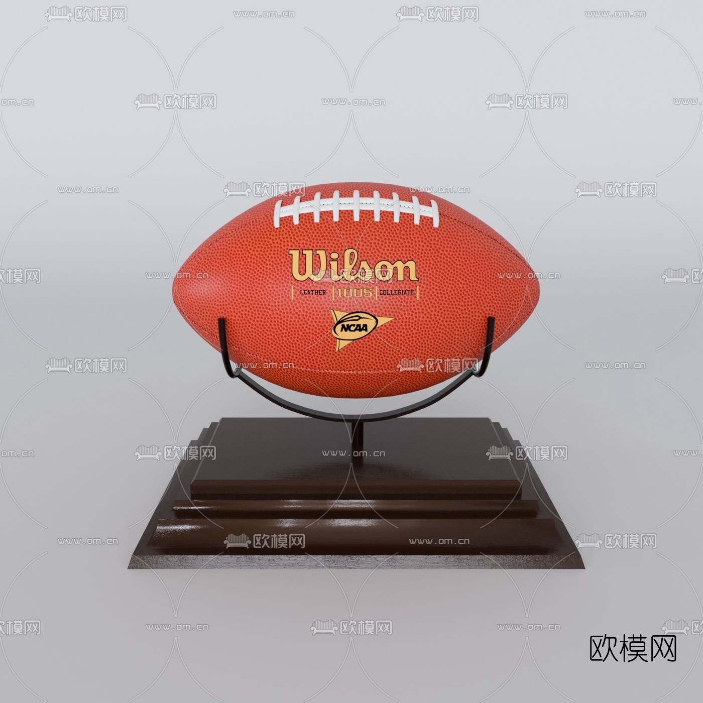 现代橄榄球摆件免费3d模型下载（渲染图1）