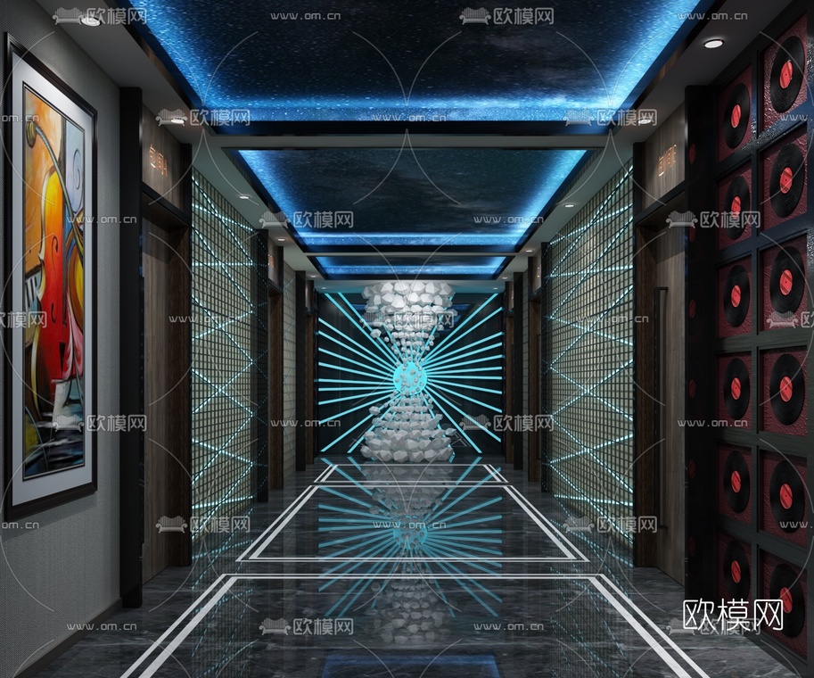 工业风走廊过道免费3d模型下载_ID10117376_3dmax免费模型-欧模网