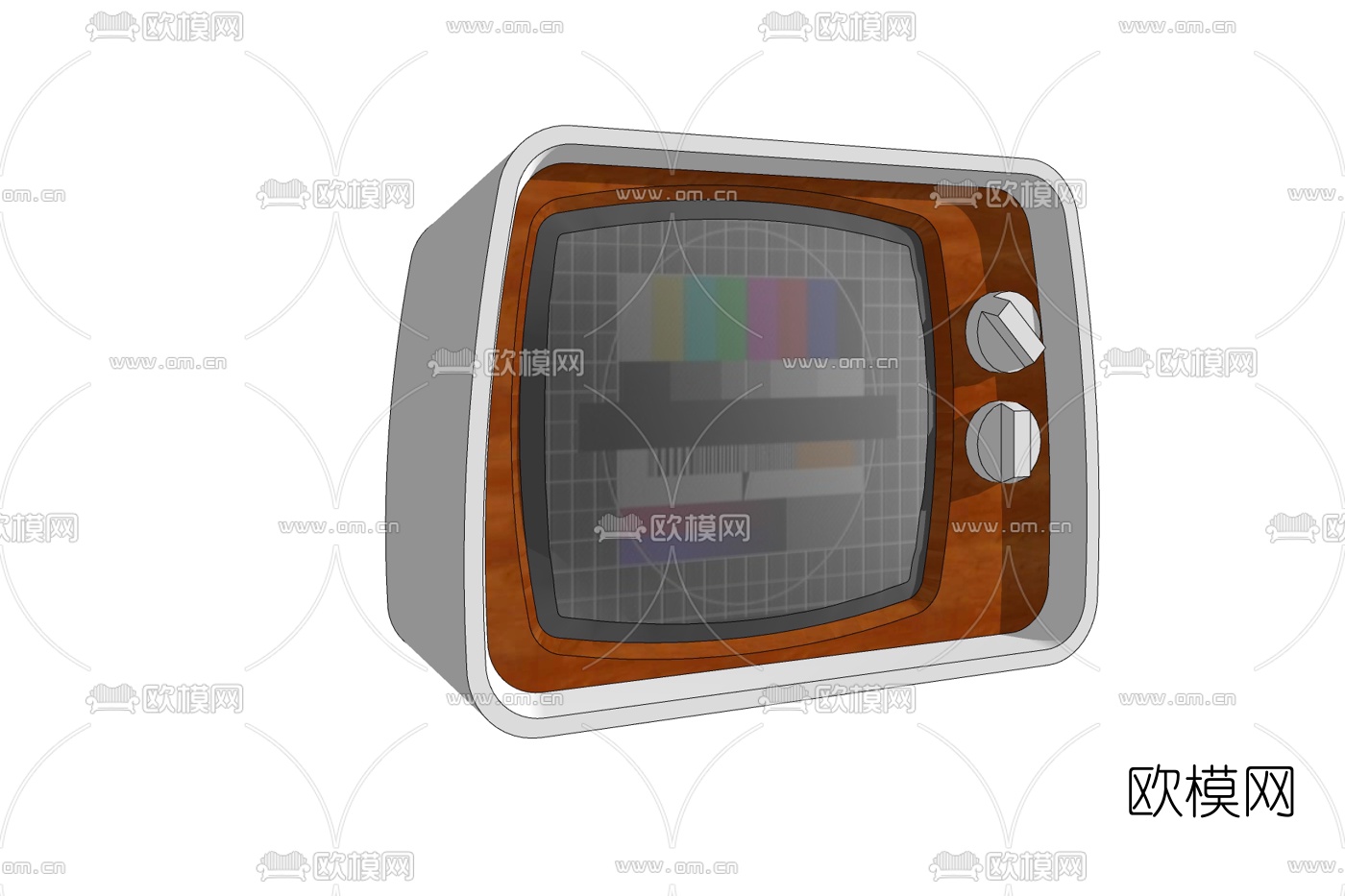 现代电视机免费su模型下载