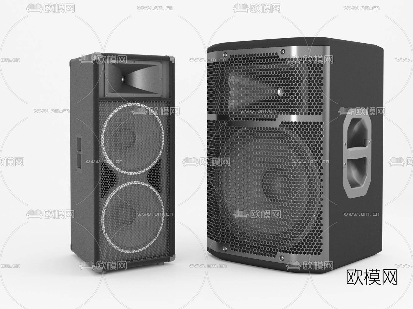 现代铁艺音响3d模型下载