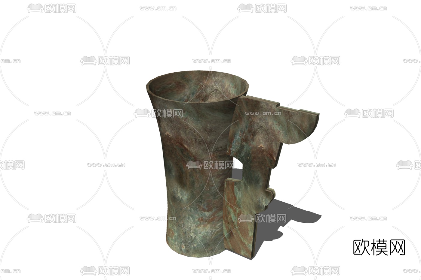 中式青铜尊免费su模型下载