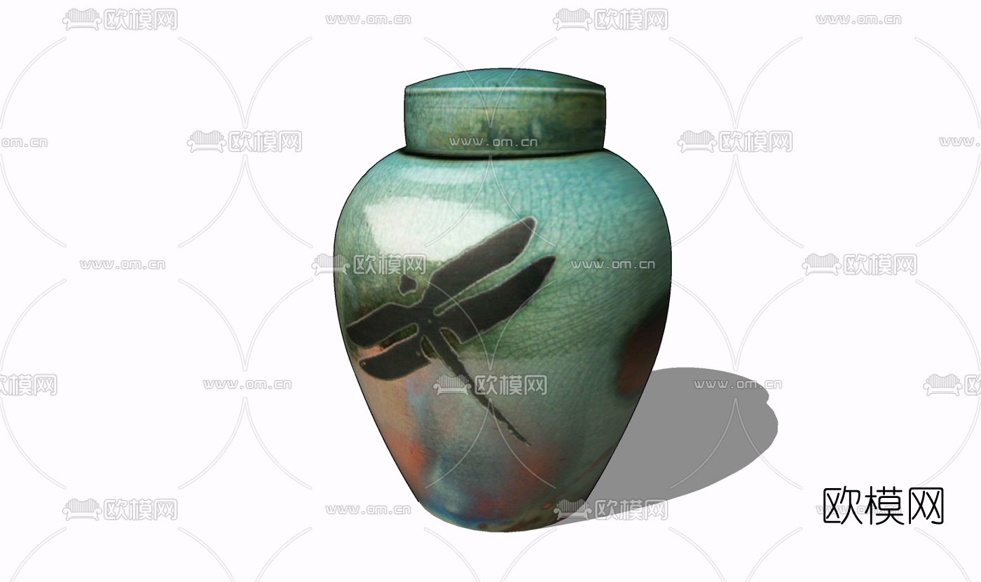 现代陶罐免费su模型