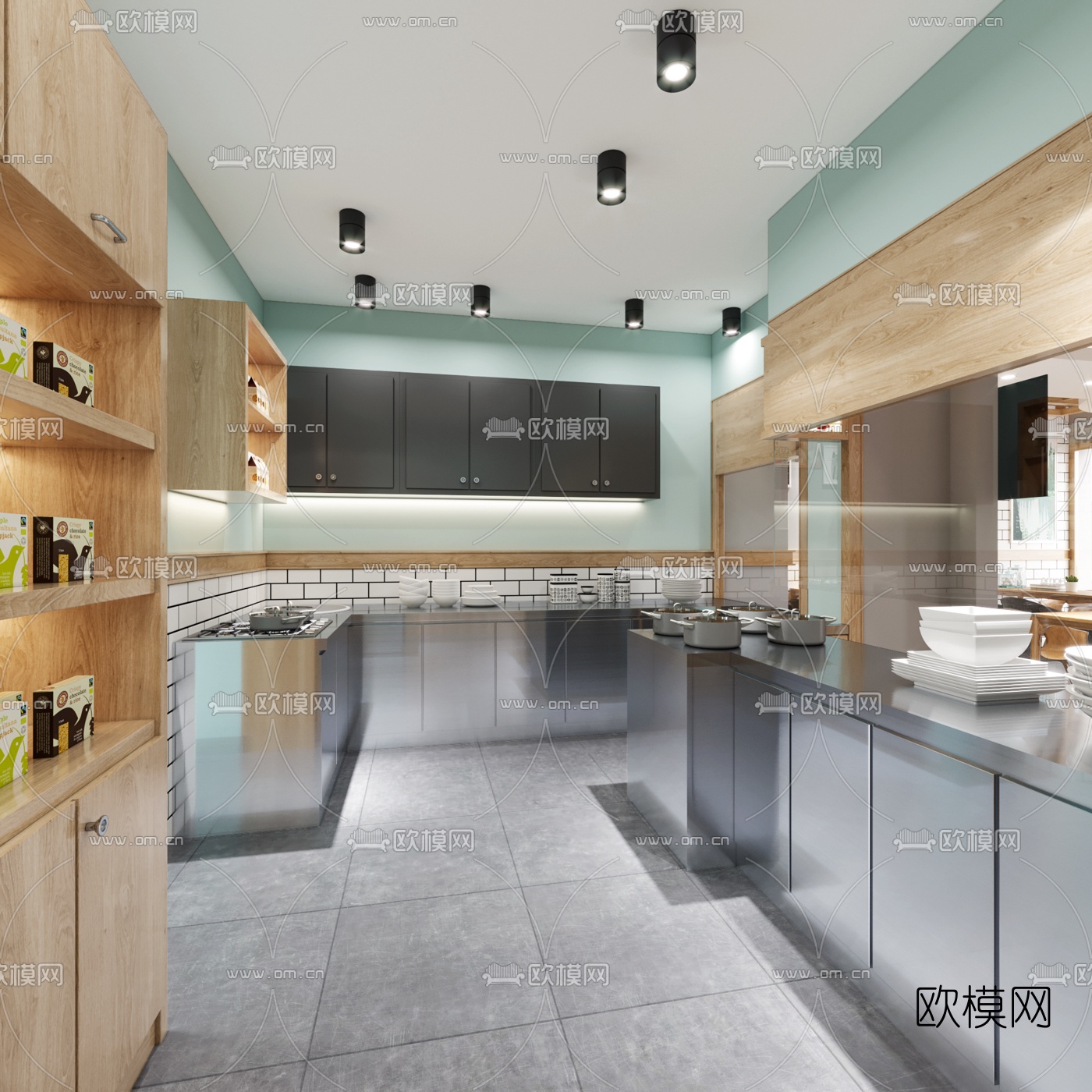 现代快餐店3d模型