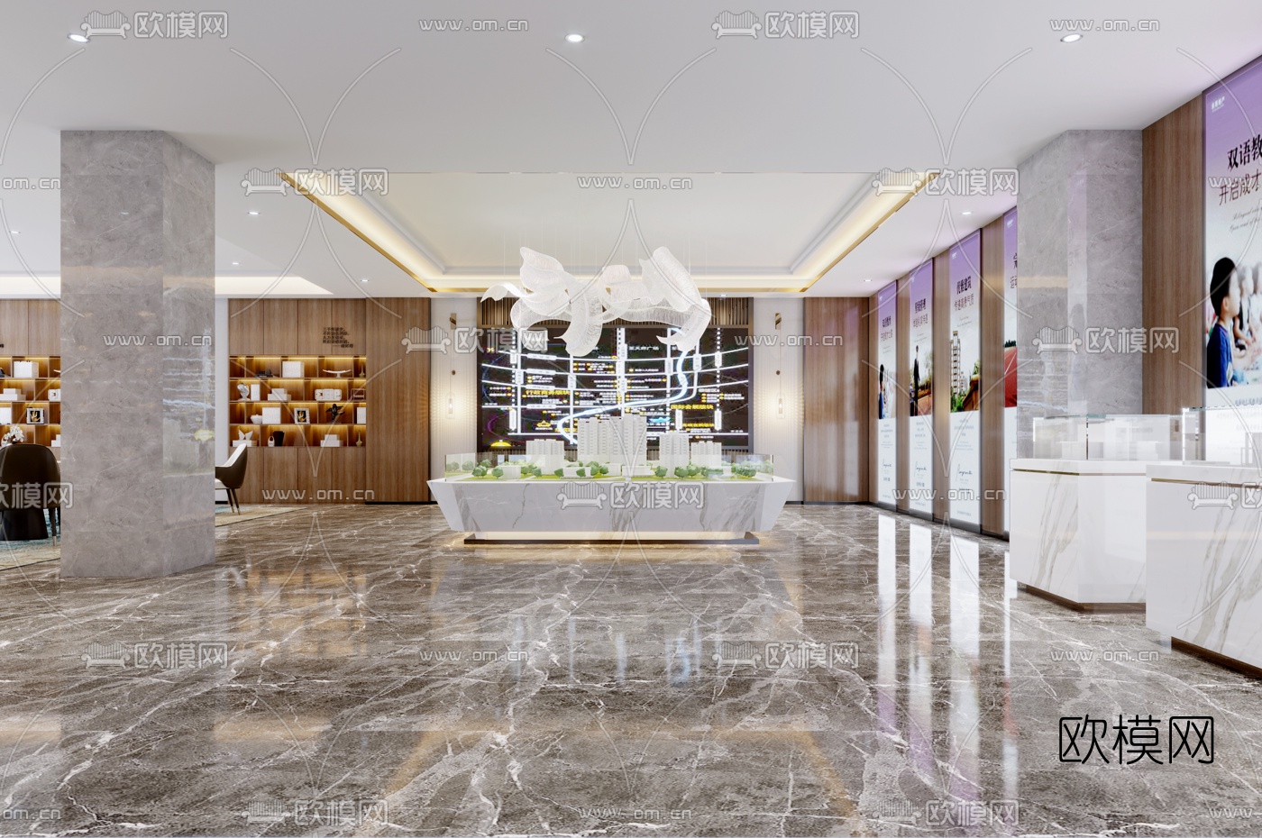 现代混搭售楼处3d模型下载（渲染图4）