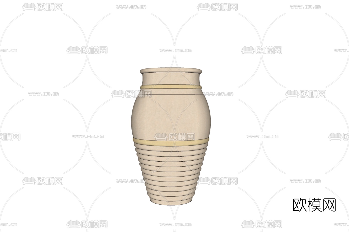 现代陶罐免费su模型下载