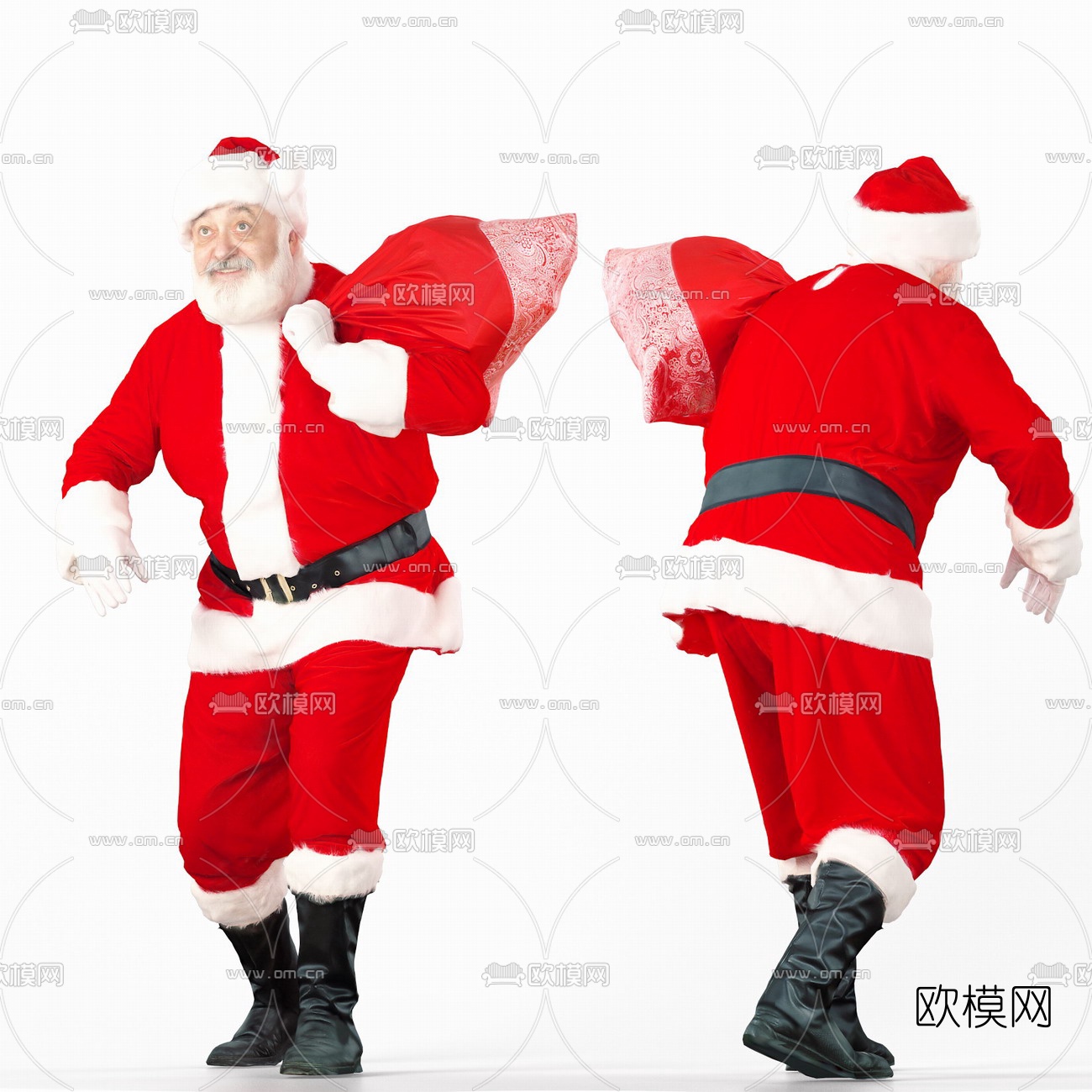 现代圣诞老人3d模型下载