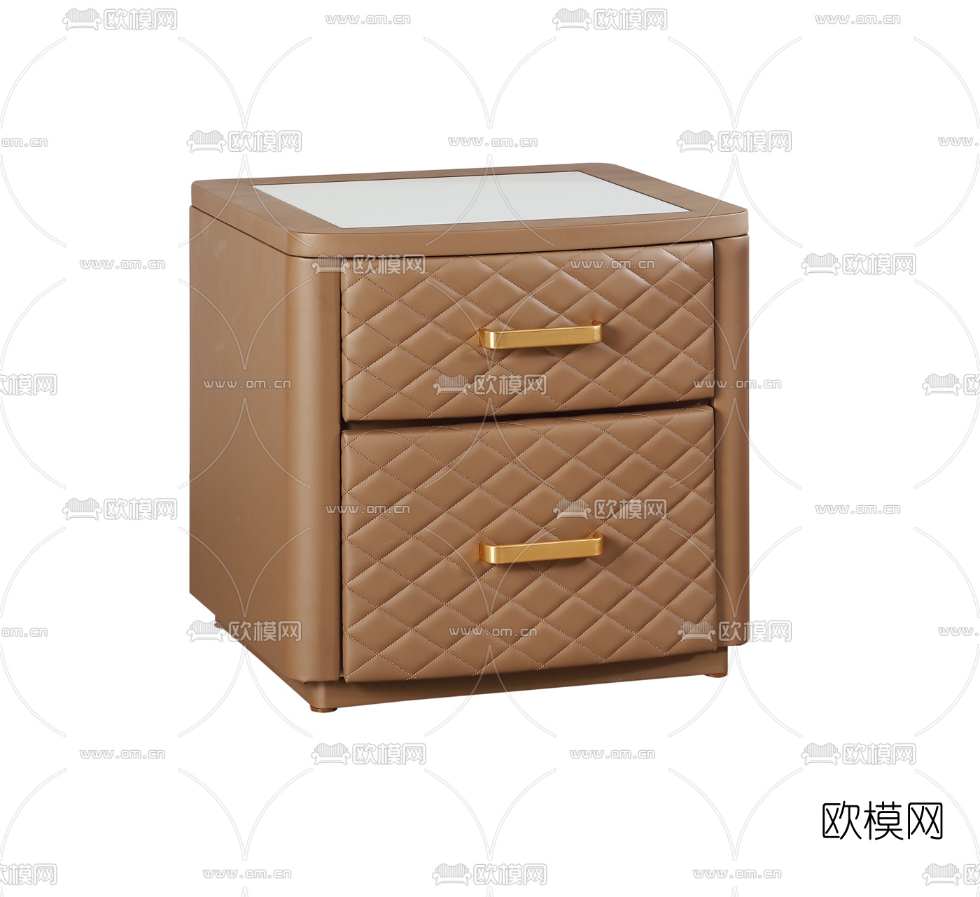 后现代皮革床头柜3d模型下载