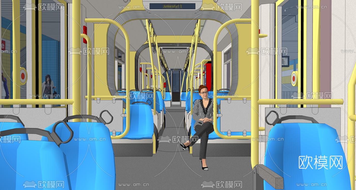 现代地铁站su模型下载（渲染图3）