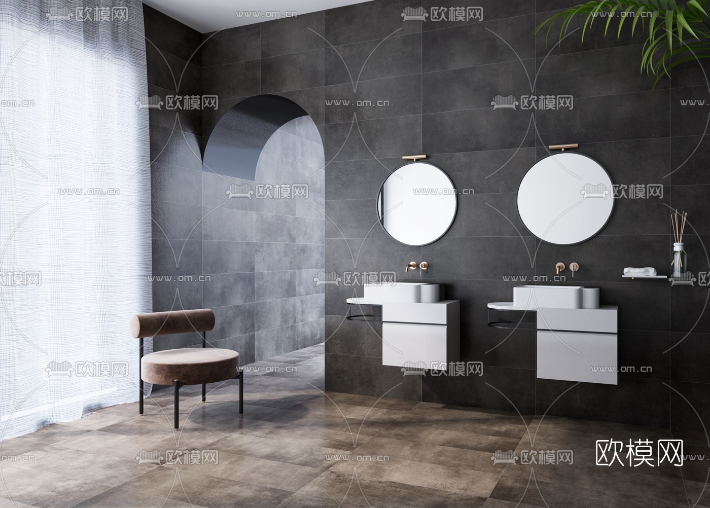 北欧简约洗手台3d模型下载