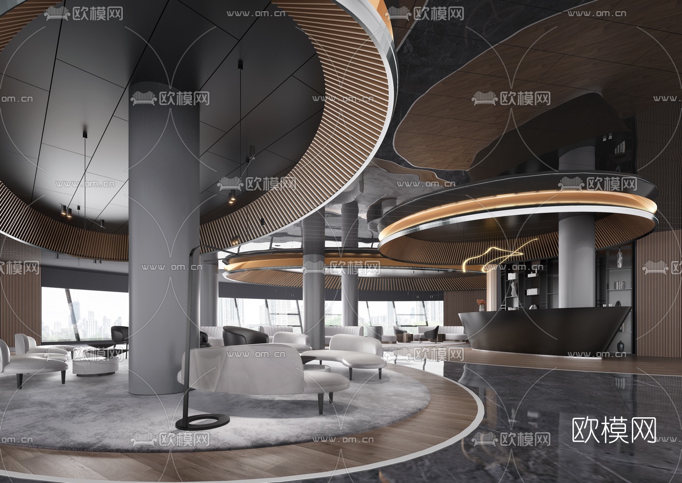 唐忠汉 近境制作 常德奥园誉景湾售楼处3d模型下载（渲染图1）