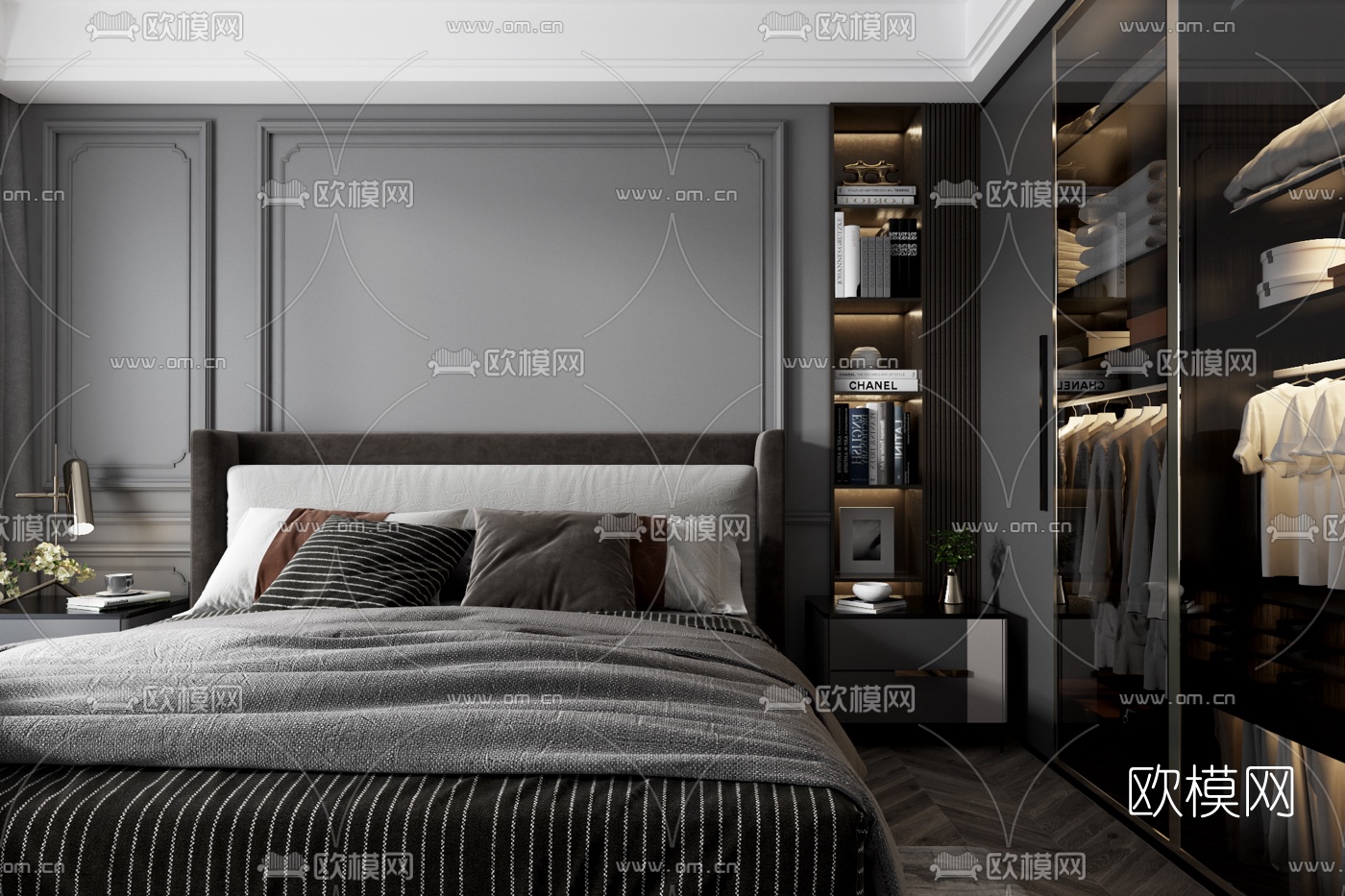 现代卧室3d模型