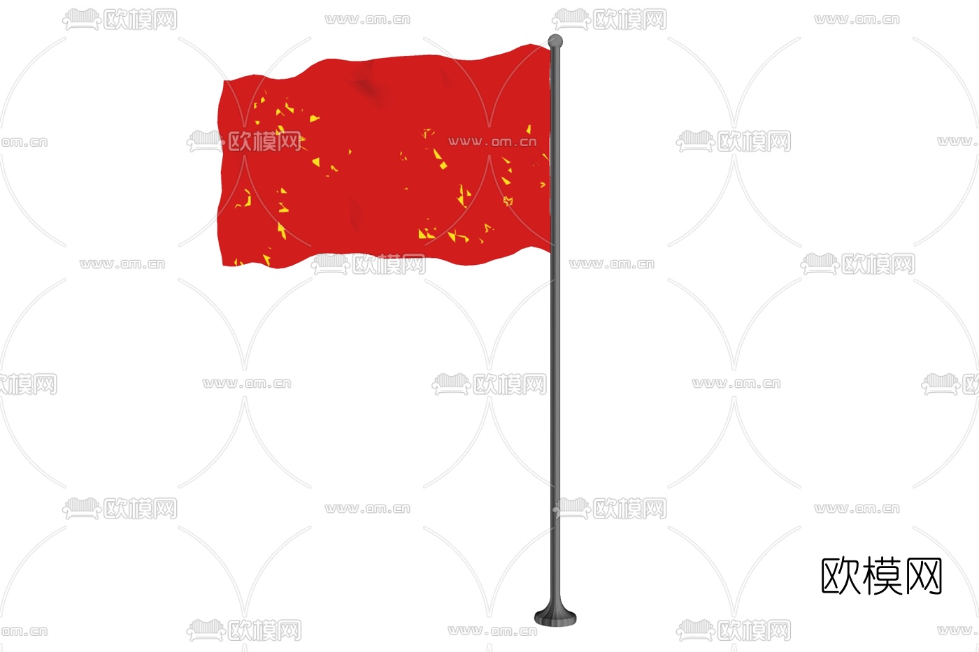 现代旗帜免费su模型