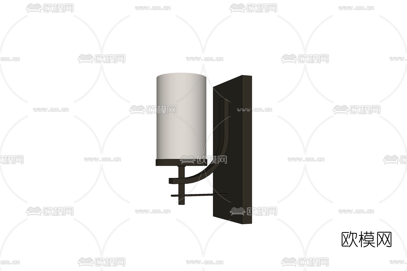 现代金属壁灯免费su模型下载